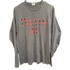 "Merry AF" Christmas Sweatshirt - Port & Company - M